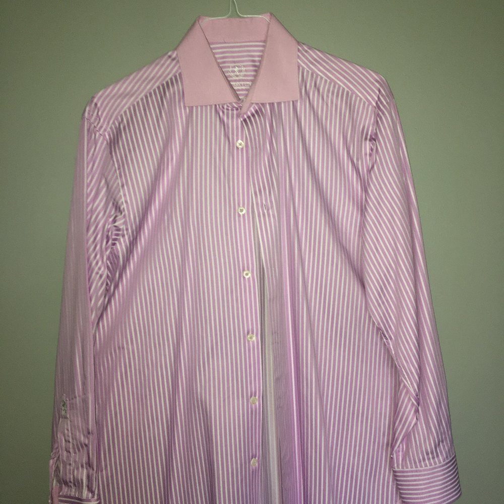 Bugatchi mens pink dress shirt